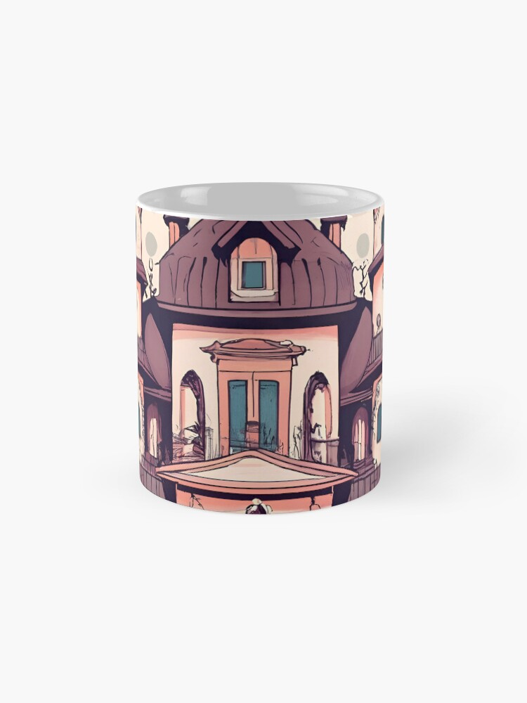 Thumbnail 4 of 6, Coffee Mug, Halloween Spooky Castle Drawing designed and sold by Patricks-Art.