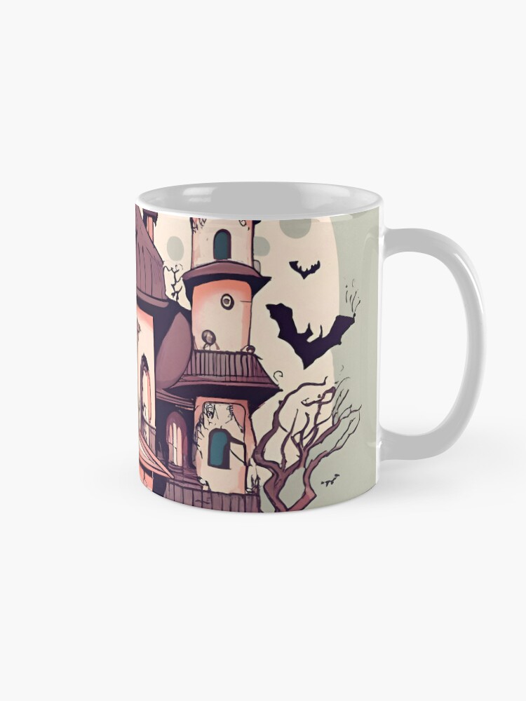 Thumbnail 5 of 6, Coffee Mug, Halloween Spooky Castle Drawing designed and sold by Patricks-Art.