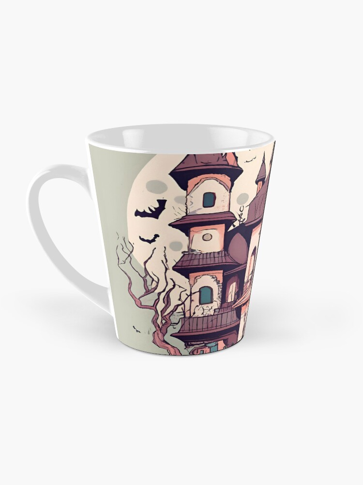 Thumbnail 3 of 4, Coffee Mug, Halloween Spooky Castle Drawing designed and sold by Patricks-Art.