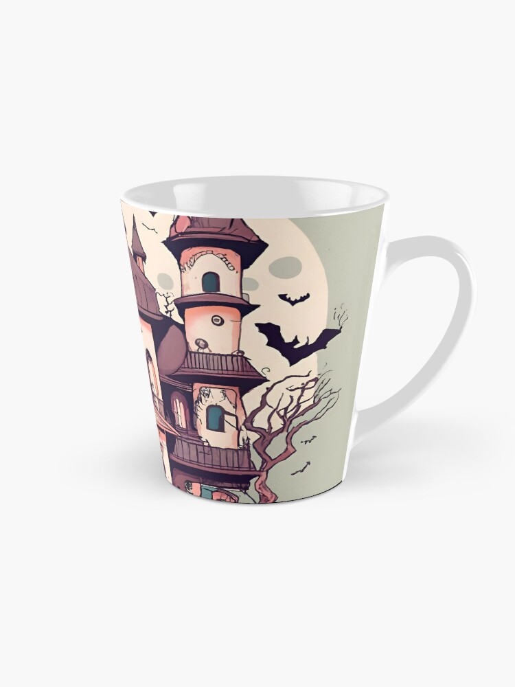 Thumbnail 1 of 4, Coffee Mug, Halloween Spooky Castle Drawing designed and sold by Patricks-Art.