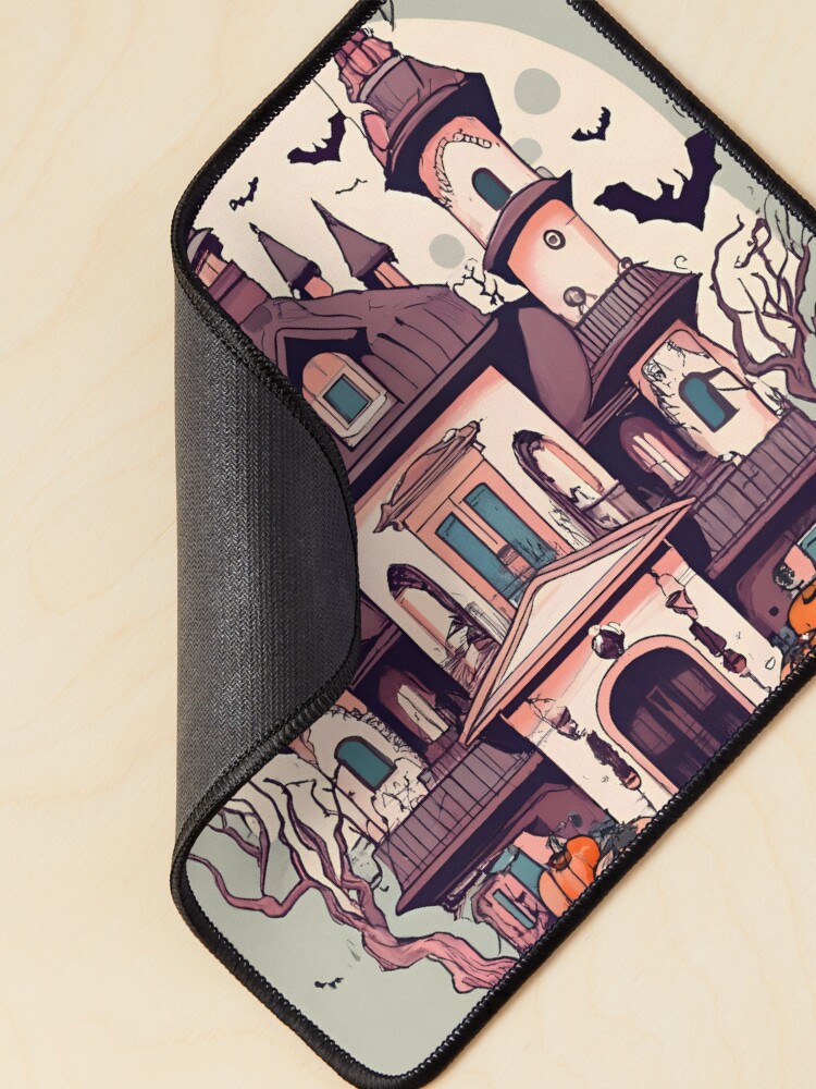 Thumbnail 2 of 5, Mouse Pad, Halloween Spooky Castle Drawing designed and sold by Patricks-Art.