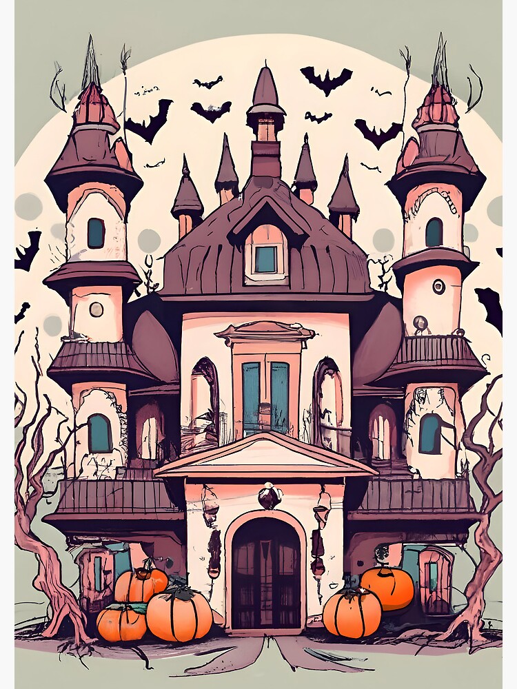 Thumbnail 3 of 3, Journal, Halloween Spooky Castle Drawing designed and sold by Patricks-Art.