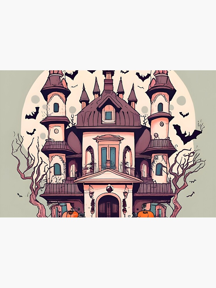 Thumbnail 3 of 3, Journal, Halloween Spooky Castle Drawing designed and sold by Patricks-Art.