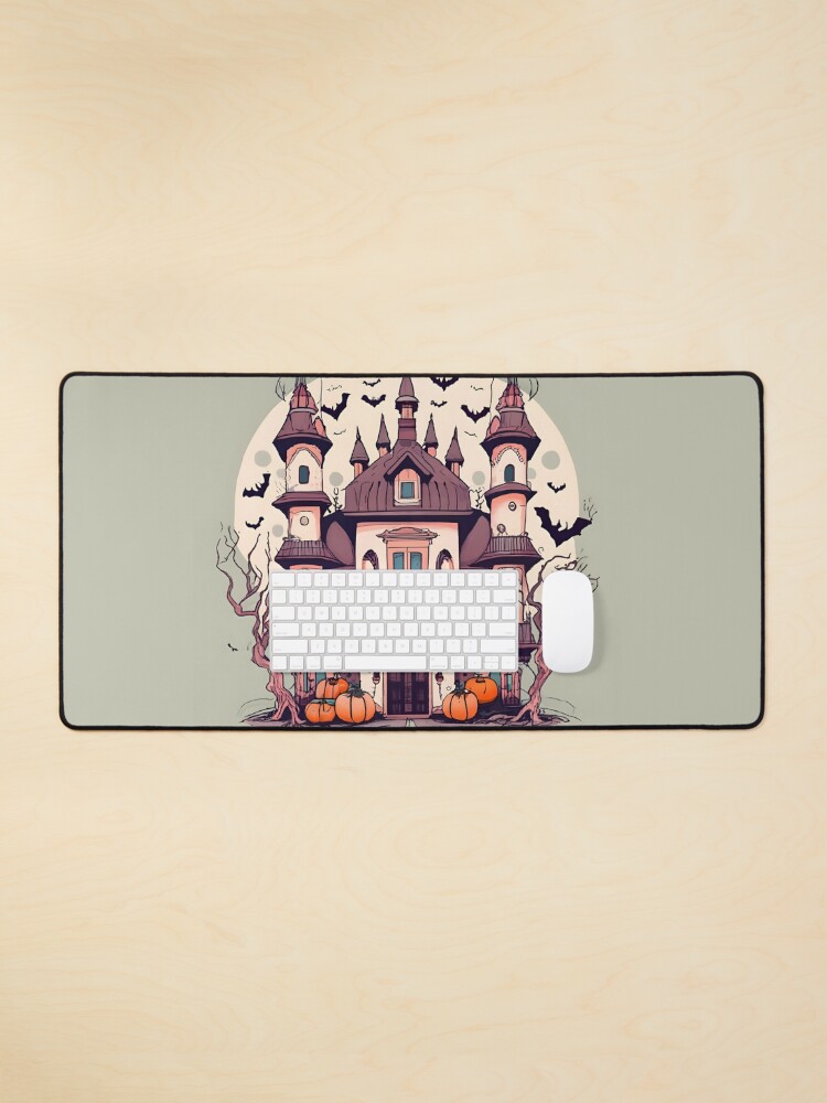 Thumbnail 1 of 5, Mouse Pad, Halloween Spooky Castle Drawing designed and sold by Patricks-Art.
