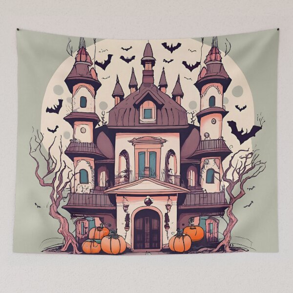 Item preview, Halloween Spooky Castle Drawing designed and sold by Patricks-Art.