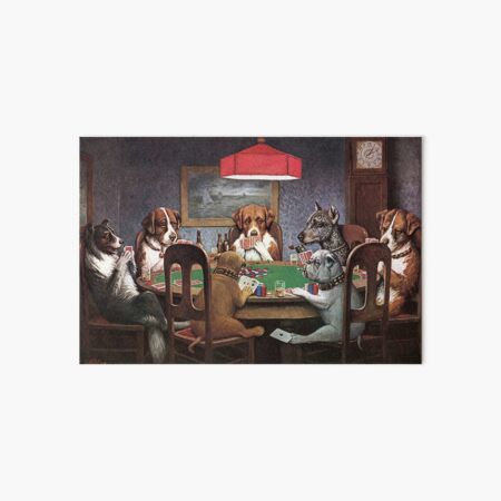 Dogs Playing Poker Art Board Print