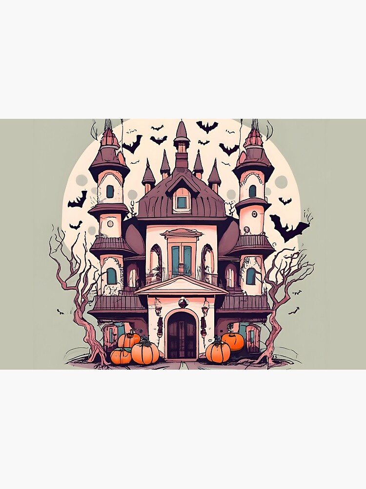 Thumbnail 2 of 2, Jigsaw Puzzle, Halloween Spooky Castle Drawing designed and sold by Patricks-Art.