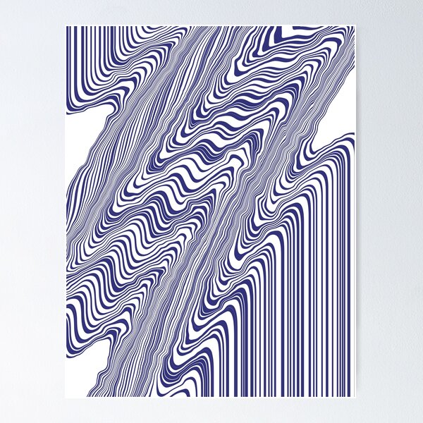 Item preview, Líneas onduladas abstractas sobre un fondo blanco. designed and sold by ZagackaYo.