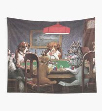 Dogs Playing Poker Wall Tapestry