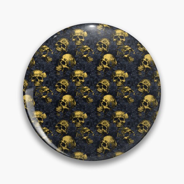 Item preview, Charcoal and Yellow Skulls Composite Overlay Pattern #3 designed and sold by ARTficiallyAnon.