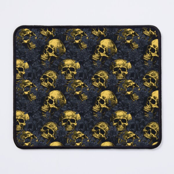 Item preview, Charcoal and Yellow Skulls Composite Overlay Pattern #3 designed and sold by ARTficiallyAnon.