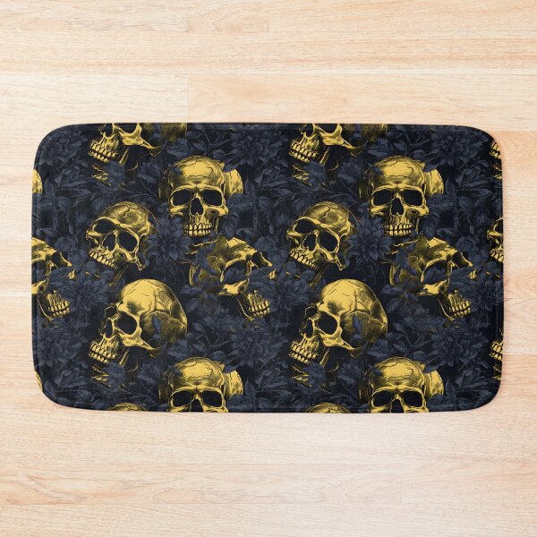 Item preview, Charcoal and Yellow Skulls Composite Overlay Pattern #3 designed and sold by ARTficiallyAnon.