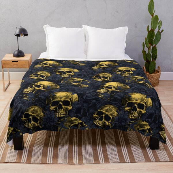 Item preview, Charcoal and Yellow Skulls Composite Overlay Pattern #3 designed and sold by ARTficiallyAnon.