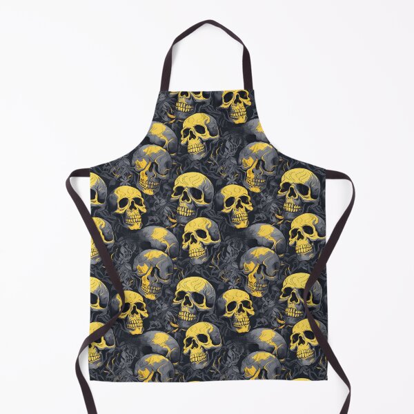 Item preview, Charcoal and Yellow Skulls Composite Overlay Pattern #2 designed and sold by ARTficiallyAnon.