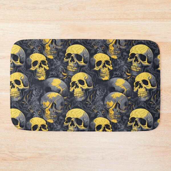Item preview, Charcoal and Yellow Skulls Composite Overlay Pattern #2 designed and sold by ARTficiallyAnon.