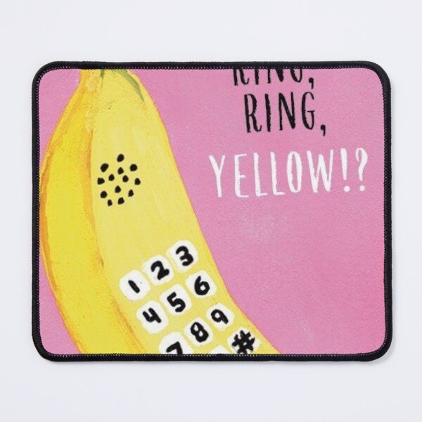 Item preview, banana, fruit, yellow, food, vintage, vintage telephone, modern, kitchen, minimalist, funny, pink designed and sold by peachcakecanvas.