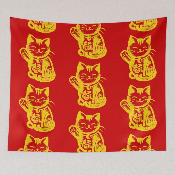 Item preview, Lucky Waving Cat - Yellow designed and sold by FunnehGacha.