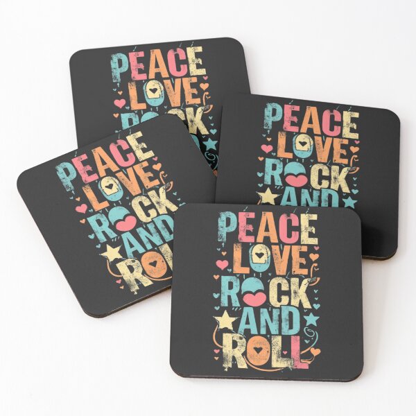 Item preview, Peace Love, Rock and Roll designed and sold by Sketch-Shack.