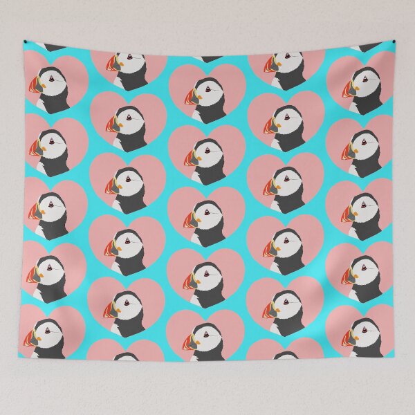 Item preview, Puffin in heart designed and sold by TiffinByLK.