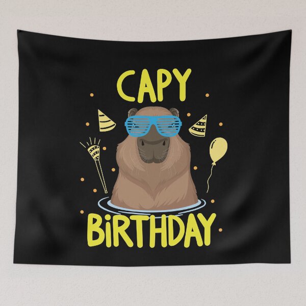 Item preview, Capybara Capy Birthday designed and sold by MooonTees.