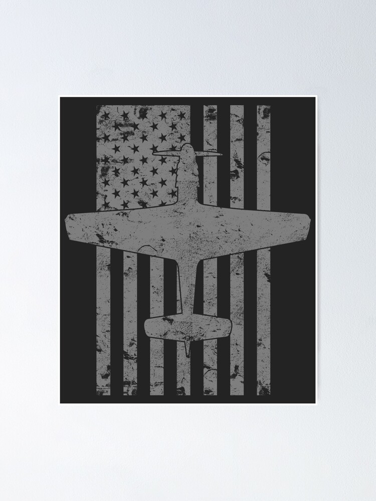 P-51 Mustang Wwii Fighter Airplane Vintage Flag T-Shirt P-51 Mustang Wwii Fighter Airplane Vintage Flag T-Shirt