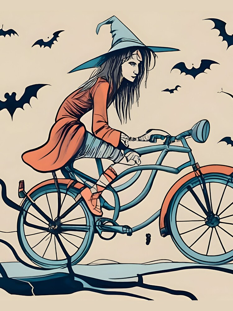 Thumbnail 4 of 4, iPhone Case, Halloween Witch on a bicycle designed and sold by Patricks-Art.