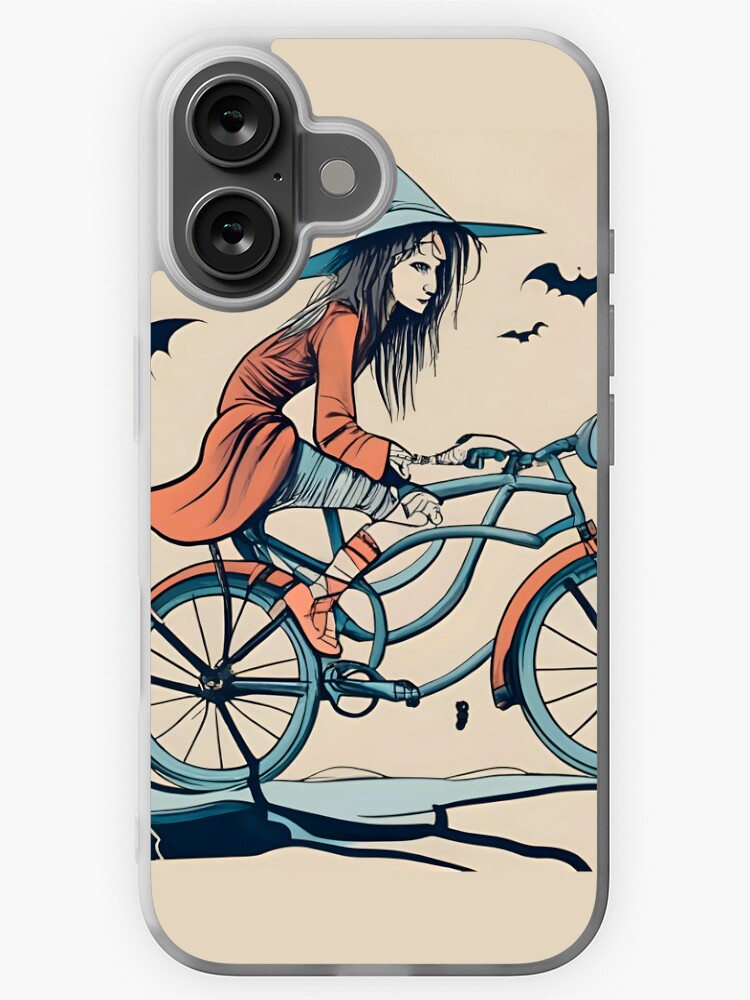Thumbnail 1 of 5, iPhone Case, Halloween Witch on a bicycle designed and sold by Patricks-Art.