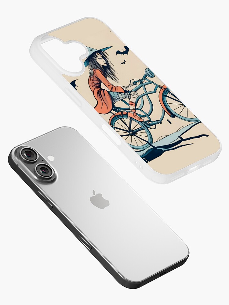Thumbnail 2 of 5, iPhone Case, Halloween Witch on a bicycle designed and sold by Patricks-Art.