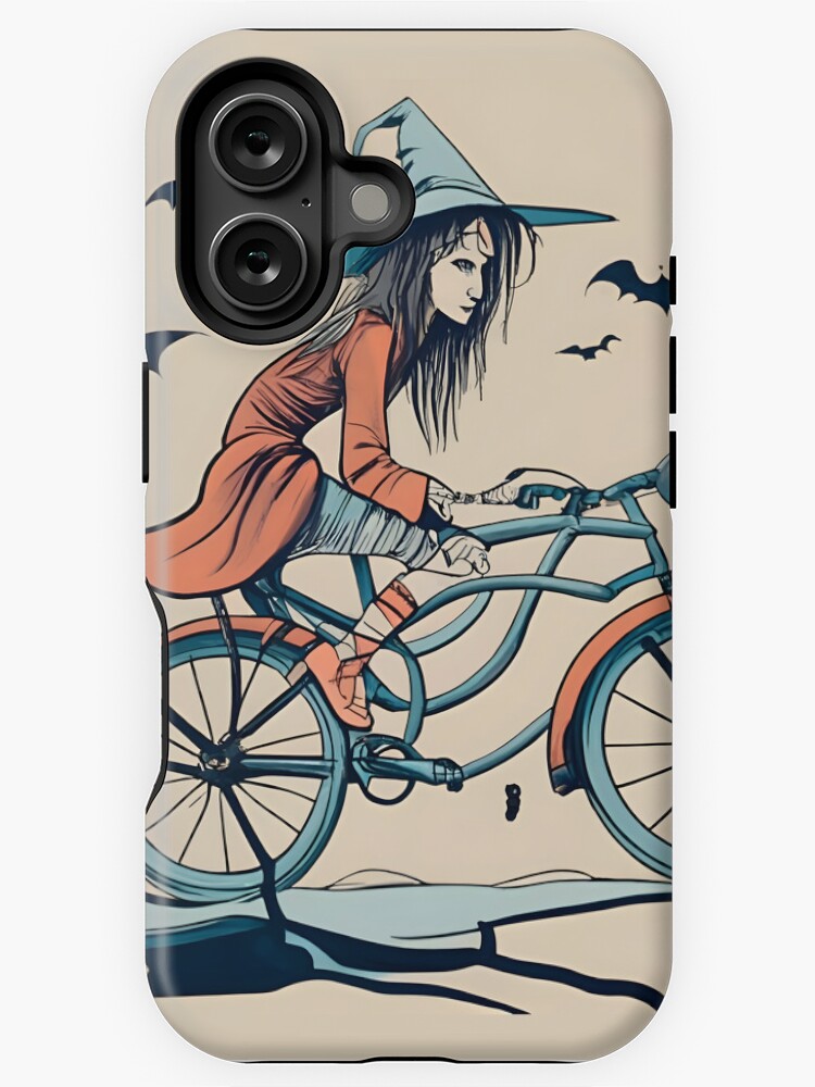 Thumbnail 1 of 4, iPhone Case, Halloween Witch on a bicycle designed and sold by Patricks-Art.