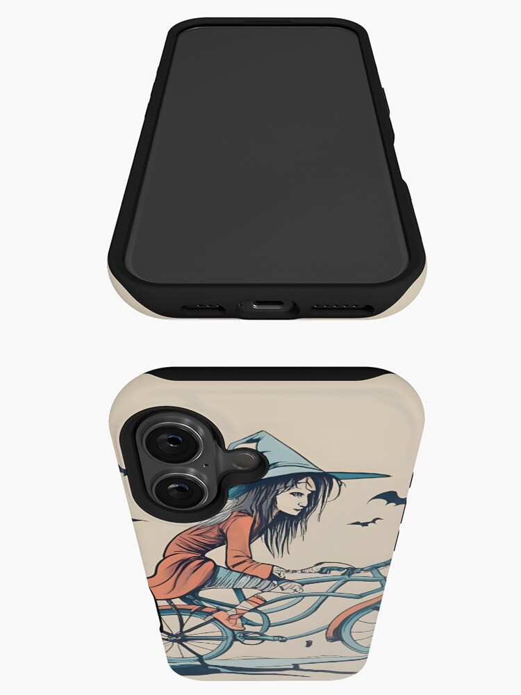 Thumbnail 3 of 4, iPhone Case, Halloween Witch on a bicycle designed and sold by Patricks-Art.