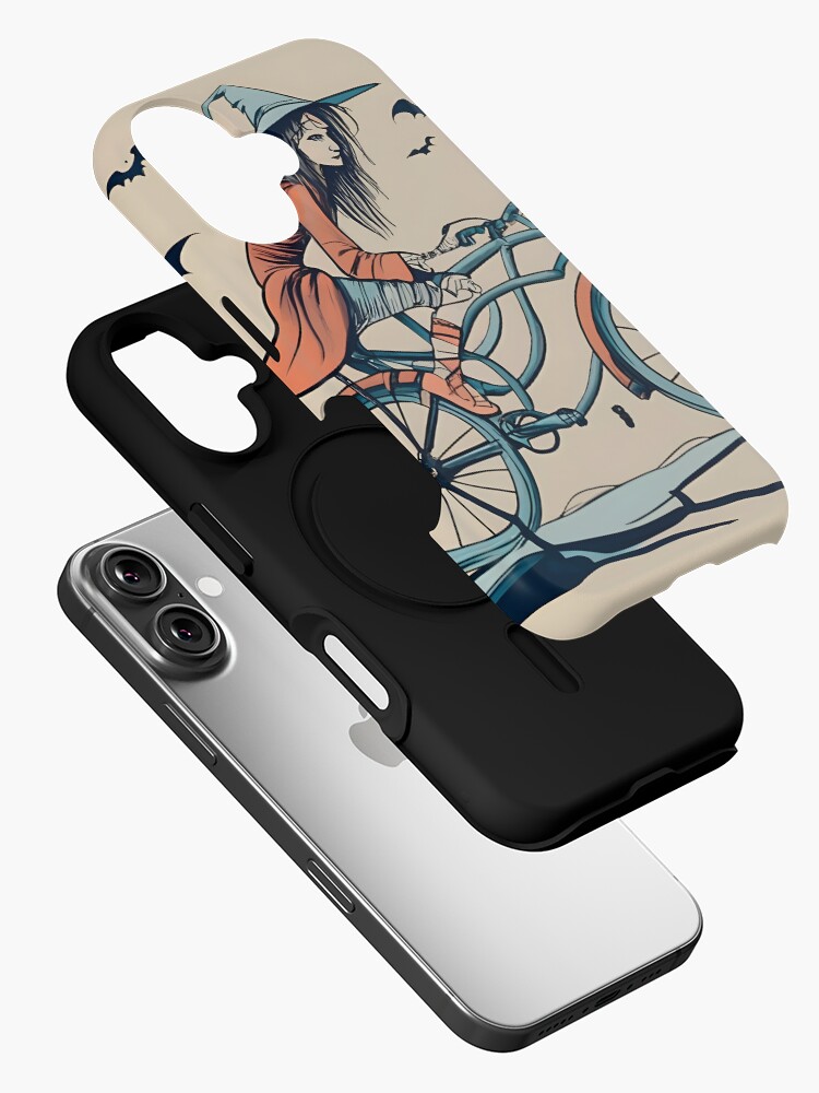 Thumbnail 2 of 4, iPhone Case, Halloween Witch on a bicycle designed and sold by Patricks-Art.