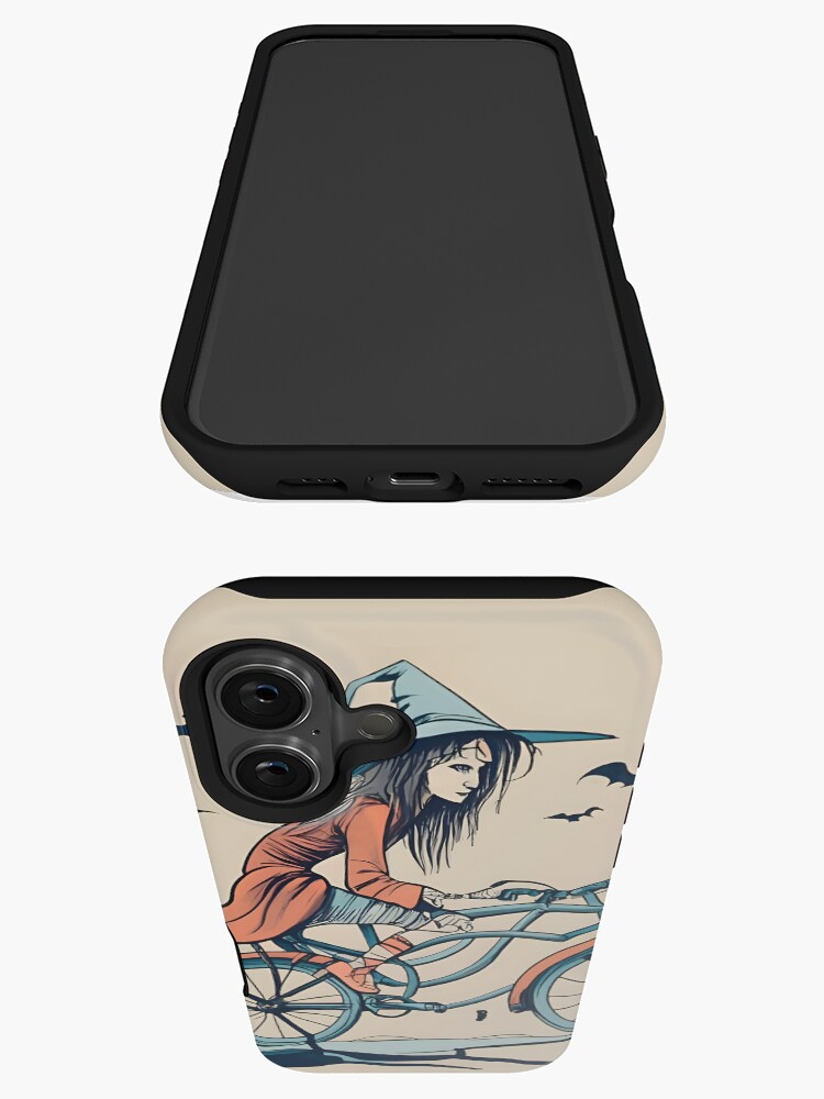 Thumbnail 3 of 4, iPhone Case, Halloween Witch on a bicycle designed and sold by Patricks-Art.