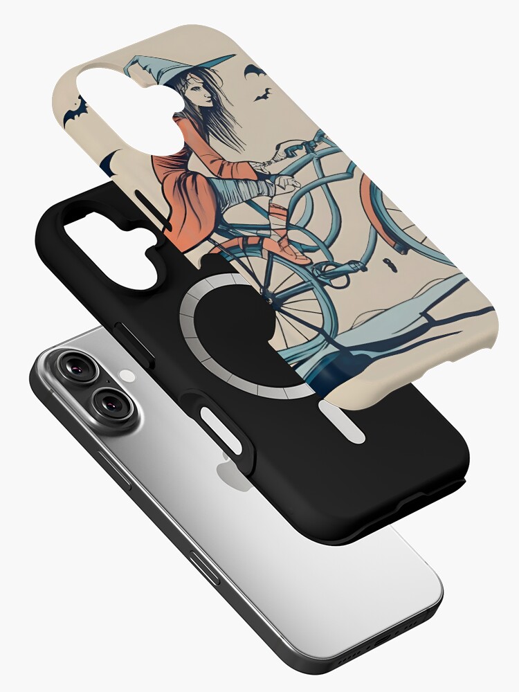 Thumbnail 2 of 4, iPhone Case, Halloween Witch on a bicycle designed and sold by Patricks-Art.