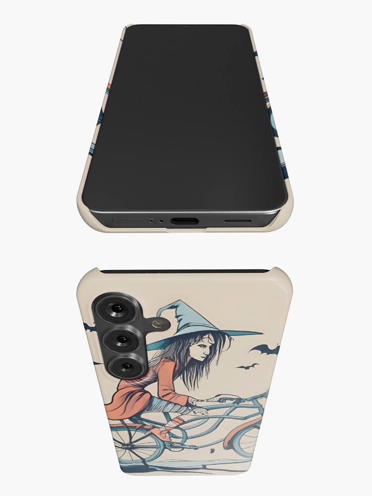 Thumbnail 3 of 4, Samsung Galaxy Phone Case, Halloween Witch on a bicycle designed and sold by Patricks-Art.
