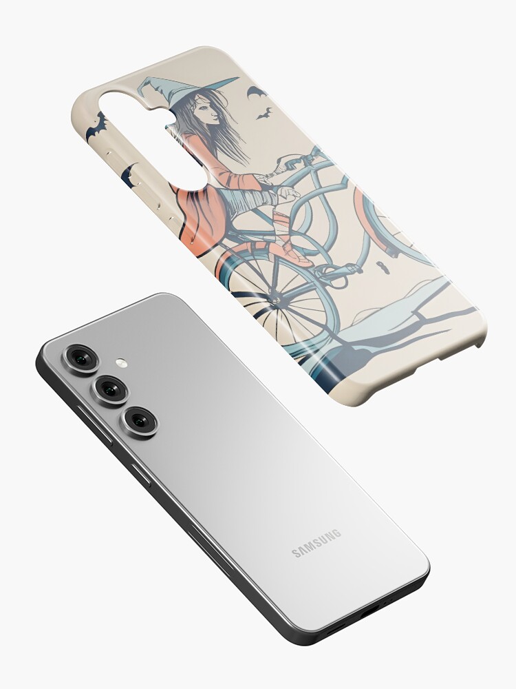 Thumbnail 2 of 4, Samsung Galaxy Phone Case, Halloween Witch on a bicycle designed and sold by Patricks-Art.