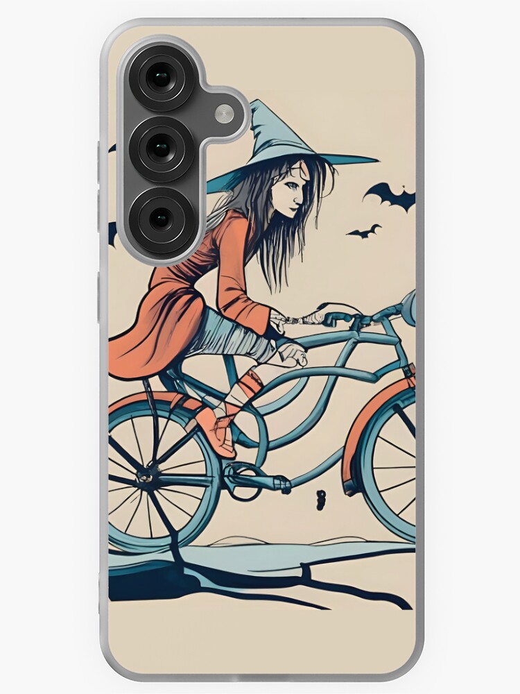 Thumbnail 1 of 4, Samsung Galaxy Phone Case, Halloween Witch on a bicycle designed and sold by Patricks-Art.