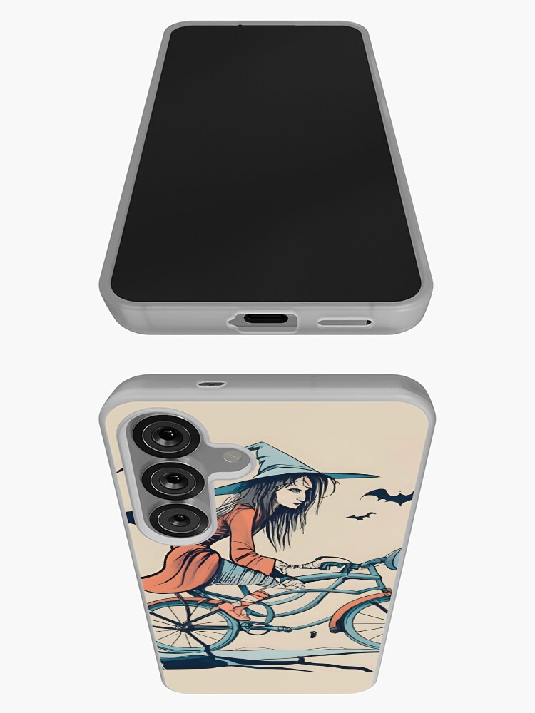 Thumbnail 3 of 4, Samsung Galaxy Phone Case, Halloween Witch on a bicycle designed and sold by Patricks-Art.