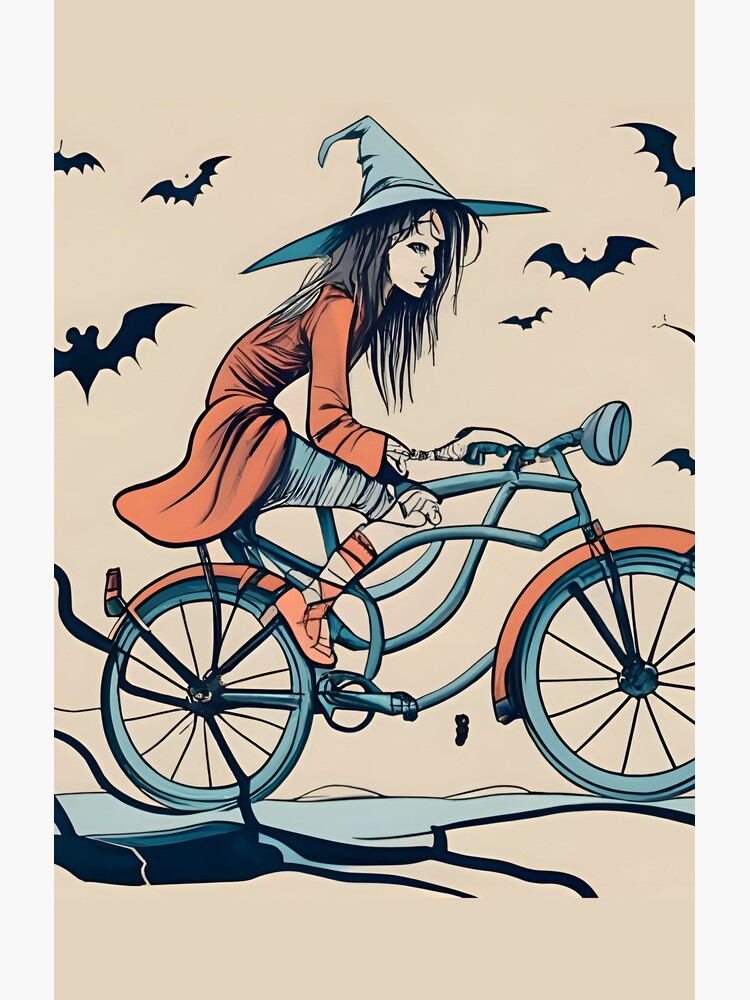 Thumbnail 4 of 4, Samsung Galaxy Phone Case, Halloween Witch on a bicycle designed and sold by Patricks-Art.