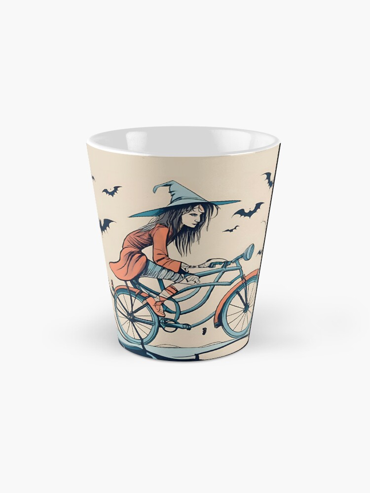 Thumbnail 2 of 4, Coffee Mug, Halloween Witch on a bicycle designed and sold by Patricks-Art.