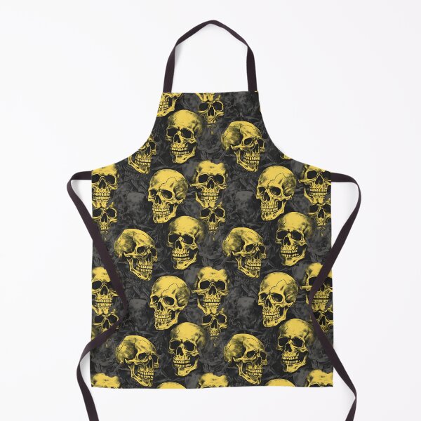 Item preview, Charcoal and Yellow Skulls Composite Overlay Pattern #4 designed and sold by ARTficiallyAnon.