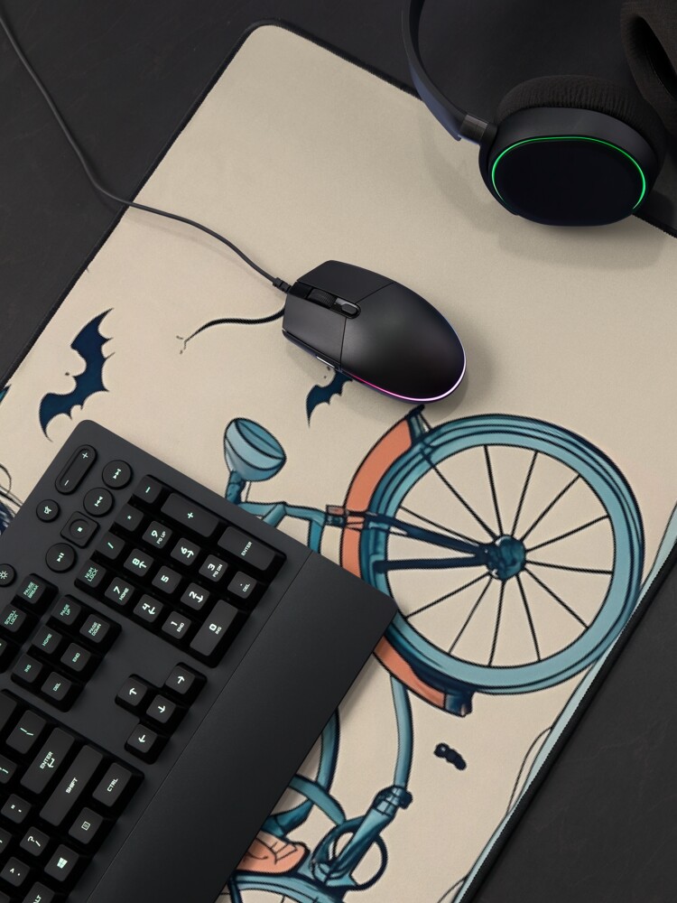 Thumbnail 4 of 5, Mouse Pad, Halloween Witch on a bicycle designed and sold by Patricks-Art.