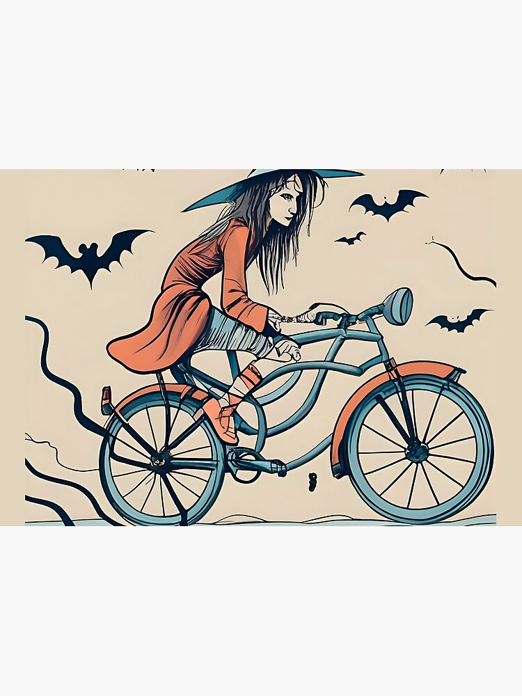 Thumbnail 2 of 2, Jigsaw Puzzle, Halloween Witch on a bicycle designed and sold by Patricks-Art.