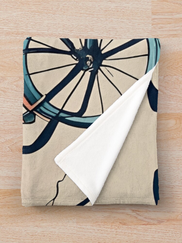 Thumbnail 3 of 6, Throw Blanket, Halloween Witch on a bicycle designed and sold by Patricks-Art.