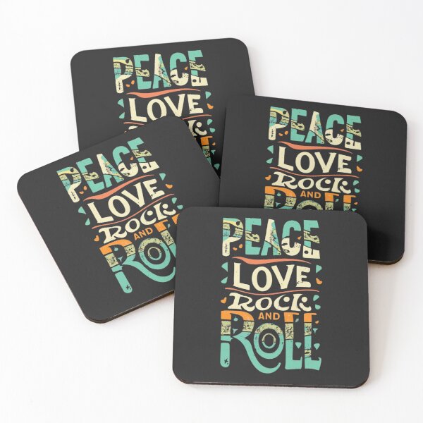 Item preview, Peace Love, Rock and Roll designed and sold by Sketch-Shack.