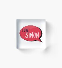 LOVE, SIMON Acrylic Block