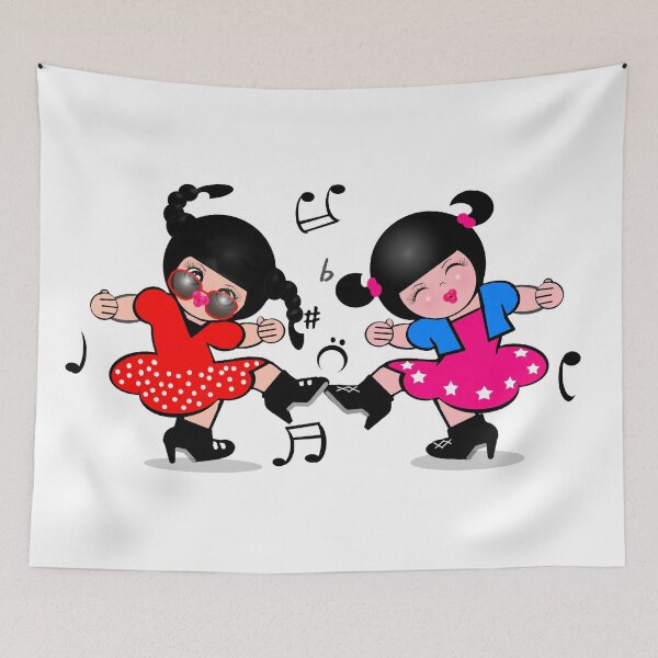 Item preview, Cute girls dancing time  designed and sold by Shirley cute art .
