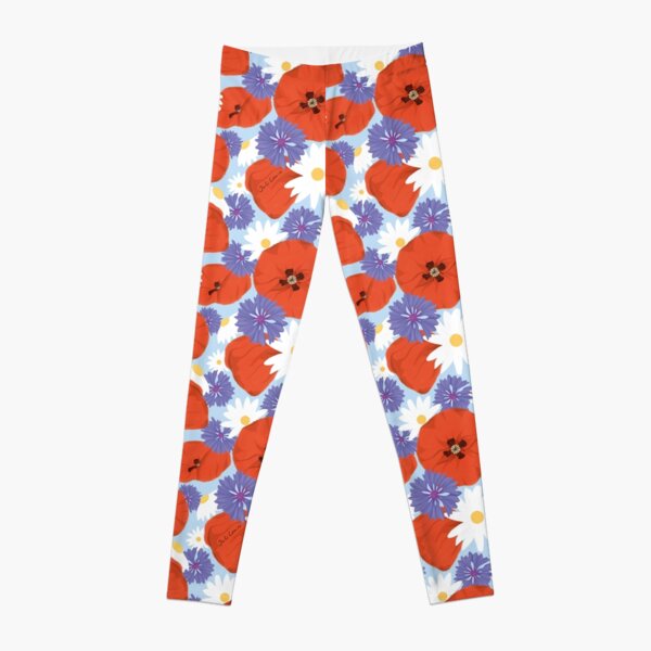 Buffalo Bills Firework Leggings, Royal Blue/Red