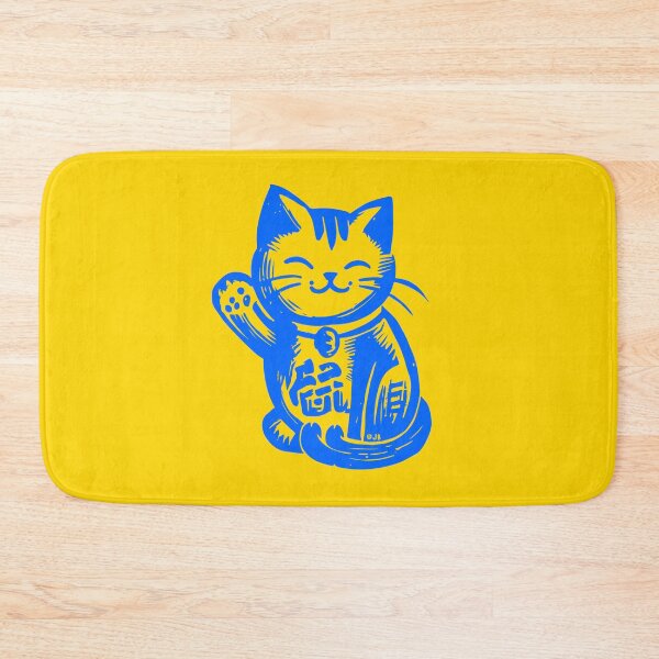 Item preview, Lucky Waving Cat - Blue designed and sold by FunnehGacha.