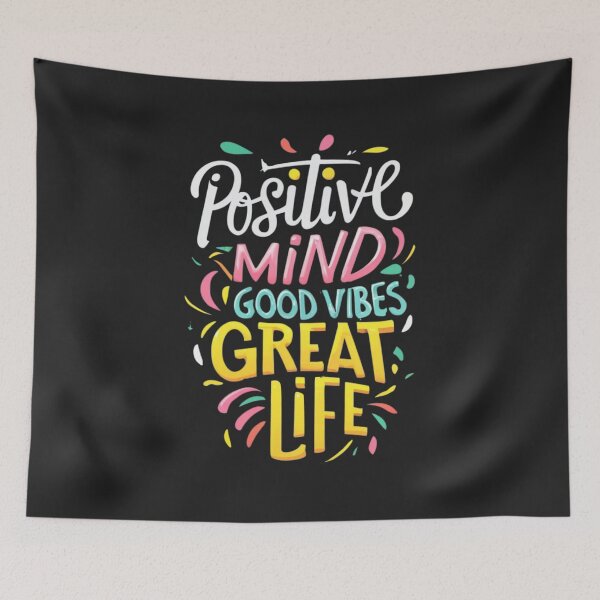 Item preview, Positive Mind, Good Vibes, Great Life designed and sold by Sketch-Shack.