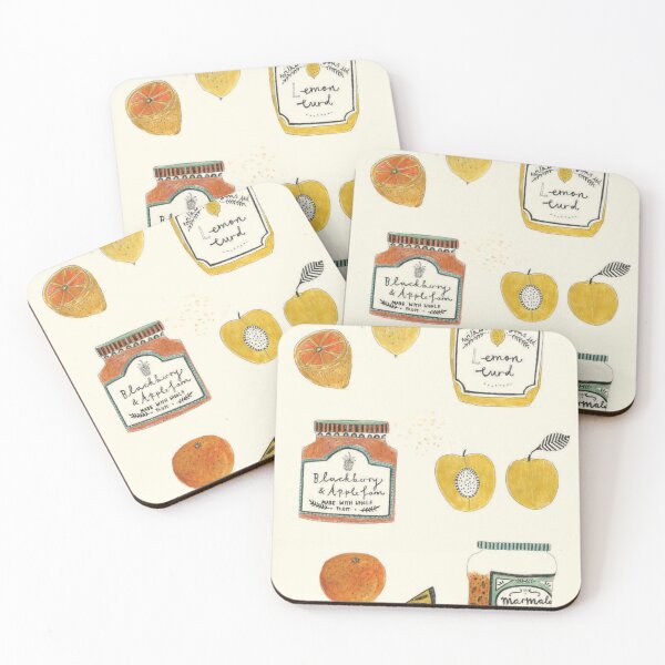 Item preview, jam, lemon, jelly, lemon jam, fruit, cute, strawberry, food, jam art, strawberry jam, kiwi jam designed and sold by peachcakecanvas.